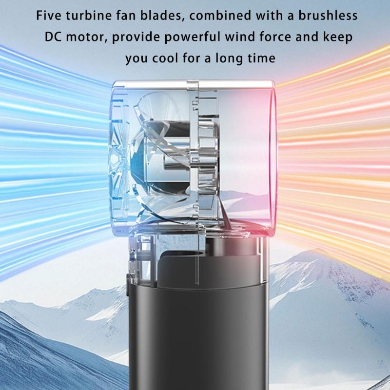 Handheld Cooling Fan Portable USB Charging Electric Hand Fan With 1200mAh Battery for Home Or Outdoor Activity