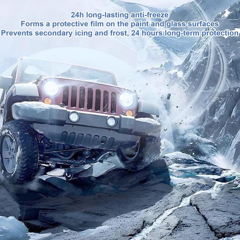 Autofenster-Enteiser, 300 ml, Enteisungsmittel, Schmelzmittel, Enteisungsmittel für Auto-Windschutzscheibenfenster, schmilzt leicht Frost und Schnee, verbessert