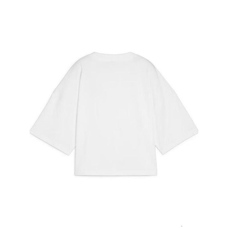 Puma Better Classics Sports Casual Round Neck Short Sleeve T-Shirt Women T-Shirts White 626996-02