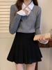 Women's Knitted Sweater Autumn Winter Shirt Collar Sweater Long Sleeved Top Fashion Clothing