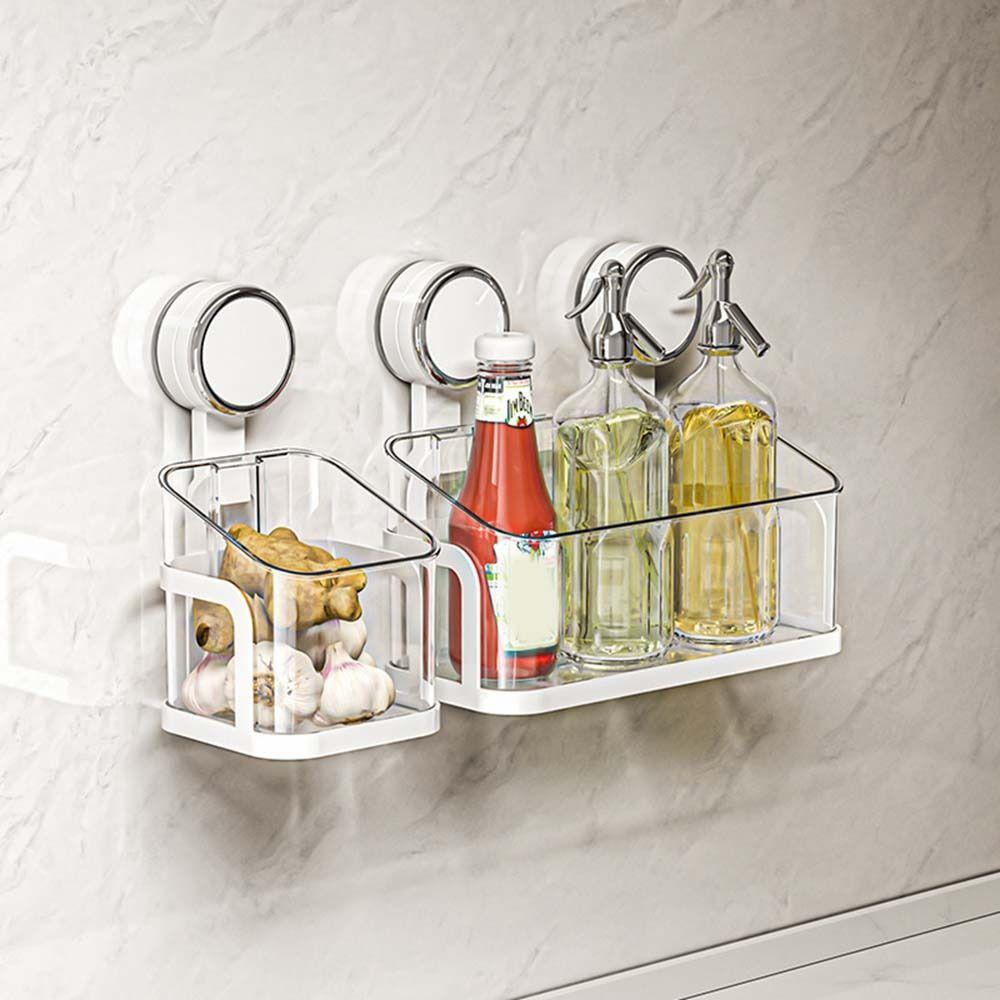 Wall Mounted Spice Rack Removable Shower Shelf Multifunctional Vegetables Fruits Holder Restroom