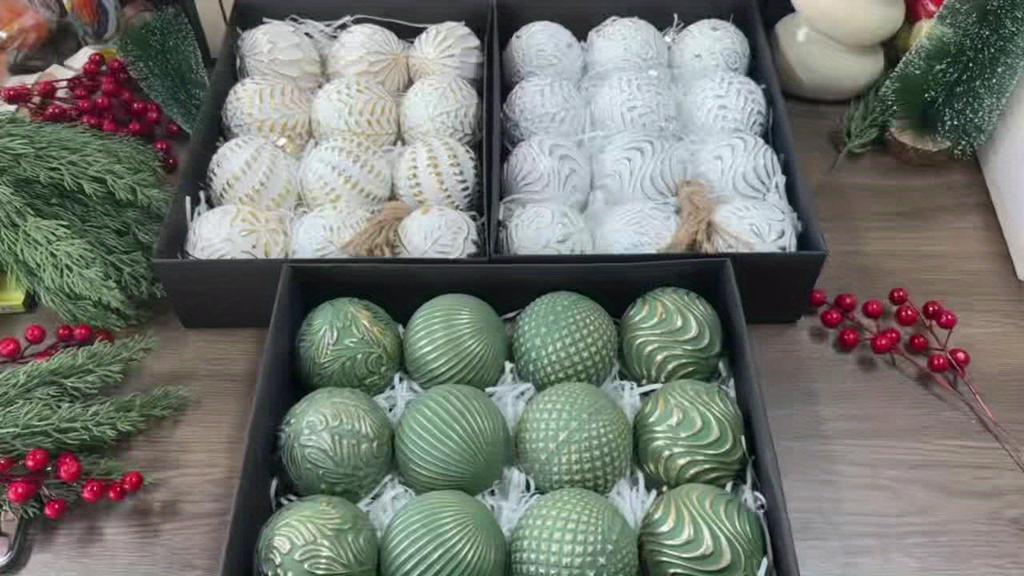 12pcs/set 8.0cm Antique-style Christmas Ball Decorations for Christmas Tree Decorations,Wedding Party Decorations,Ball Ornaments