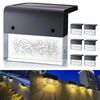 Outdoor Waterproof Solar Stair Lights Solar Step Lights Solar-powered Poolside Step Lamps with Automatic Charging Outdoor