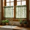 Pastoraler Stil Tüll Küchenvorhang Transparent Voile Fenstergardinen Kurze Vorhänge Wohnzimmer