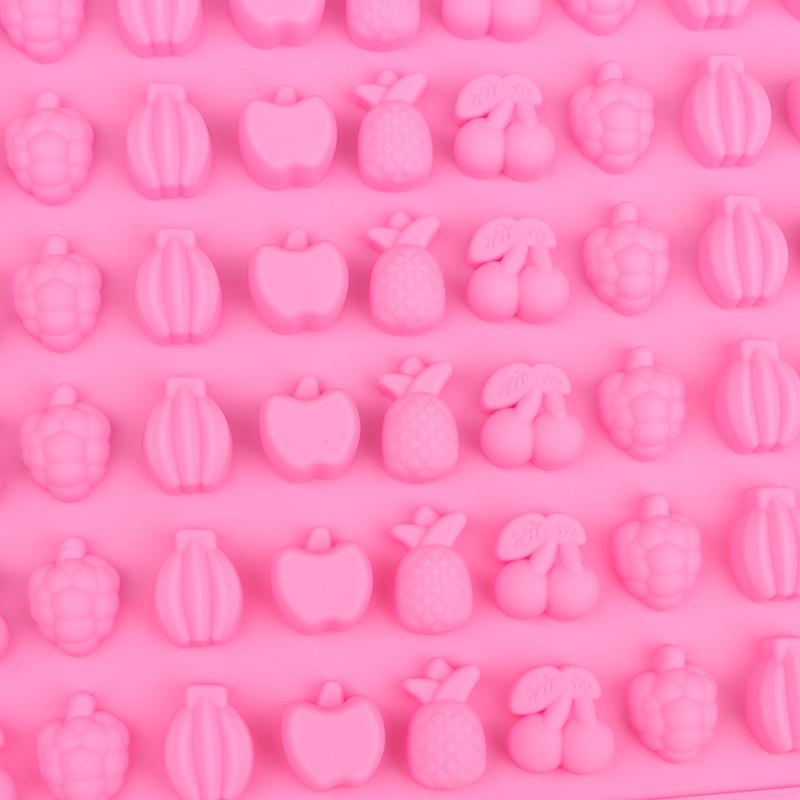 66 Holes Pineapple Candy Fudge Silicone Mold Mini Chocolate Ice Cube Tray Fruit Non-Stick Soft Jelly Mold