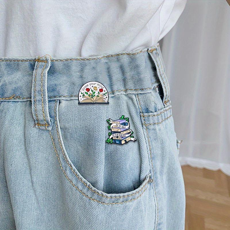 Creative New Magic Book Flower Enamel Bades Lapel Pins For Women Men Fashion Design Floral Brooches