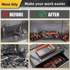 3pcs Collapsible Magnetic Parts Tray Set Flexible Silicone Tool Bowl Dish Strong Magnet Screw Nut Bolt Holder For Auto Repair