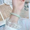 Green White Bracelet Elegant Gift Chinese Temperament Minimalist Popular Retro Charm Ink Round Bracelet Daily Simple Jewelry