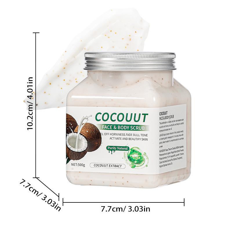 

Скраб для тела эксфолиант 500 г Глубокое очищение Кофейный скраб Большая бутылка Удаление мурашек Coconut Scrub 500g