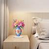 2D Flat Print Vase DIY Table Top Diamond Painting Ornament Kits Diamond Painting Desktop Decorations Bedroom Table Decoration