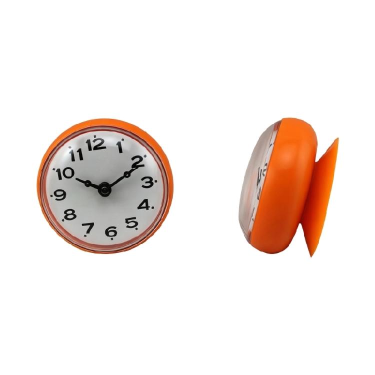 Suction Mounted Shower Clock for Bathroom Mirror, Round Clock Face with Bold Numerals for Sink Side Placement for Family Use