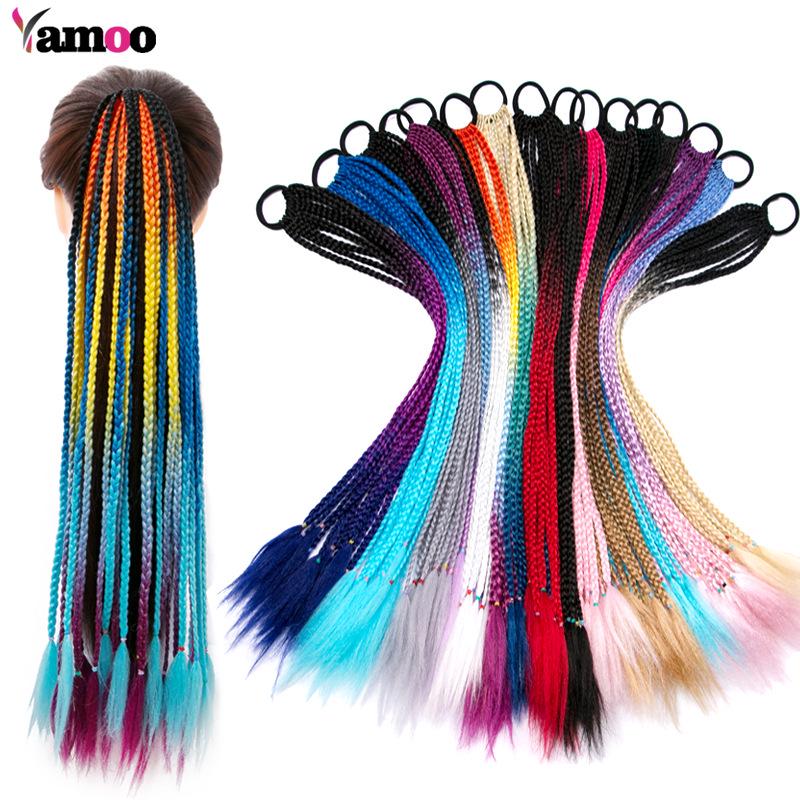 Coda di cavallo intrecciata con dreadlock in stile etnico per bambini