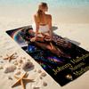 French legendary rock singer and actor Johnny Hallyday towel outdoor camping vacation swimming beach towel outdoor absorbent bath towel Y6