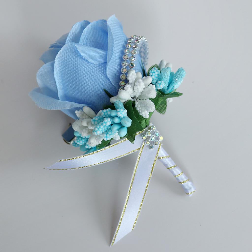 Rose Flower Brooch Pin Wedding Corsage Colors