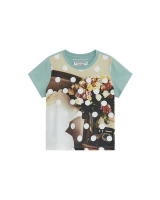 THEMUSEUMVISITOR W Dot Collage Printed T-Shirt (Mint)