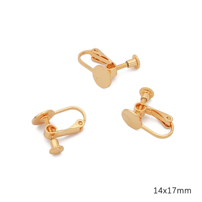 

4 шт. мідної гвинтової застібки для виготовлення ювелірних виробів своїми руками 14x17mm золотий