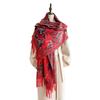 Autumn and Winter Retro Fringed Scarf with Air Conditioner Cashmere Shawl Large Size Warm Scarf