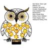 Solar Owl Light Butterfly Garden Decorative Metal Outdoor Wall Decor Waterproof IP65 Solar