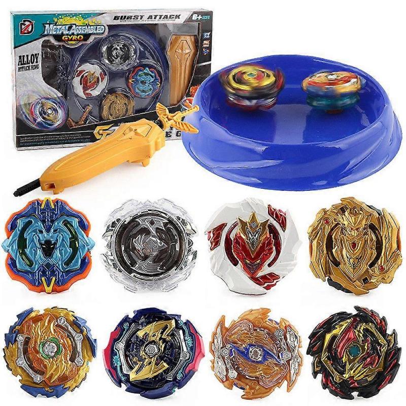 Speed Spinning Tops Battling Tops Burst Toy Game 4 Set Spinning Gift for Kids Fun Play