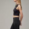 Adidas Letter And Number Print Slim Fit Zip Design Sleeveless Tank Top Women Tops Black IR7103