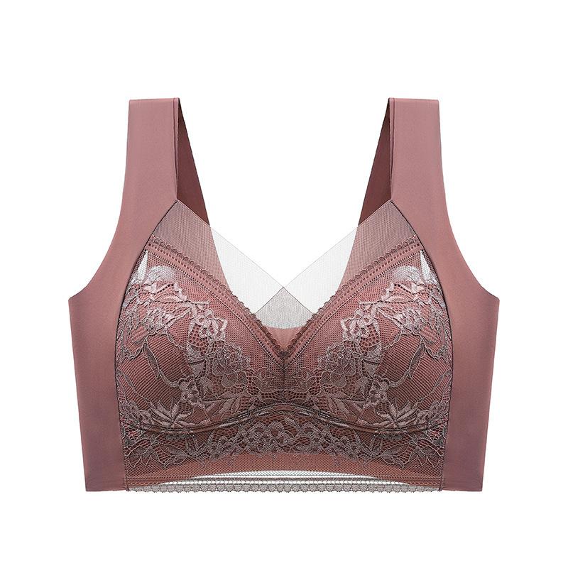 Reggiseni da donna Intimo senza fili Bralette da notte Reggiseno monopezzo in tinta unita Leggero e sottile senza ferretto Comodo gilet senza cuciture in pizzo