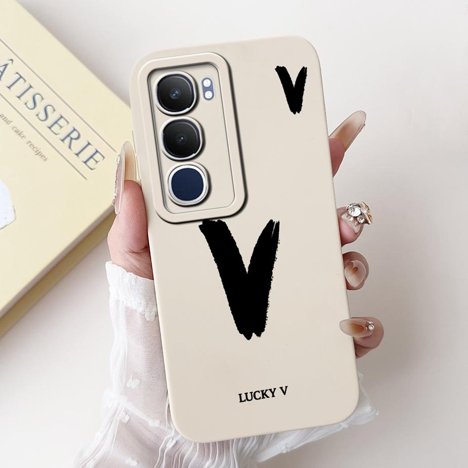 Für Vivo Y19s 4G Hülle V2419 Luxuriöse Glücksbuchstaben Cover Stoßfeste Weiche TPU Handyhülle Für Vivo Y19s Y 19 s VivoY19s Fundas Coque