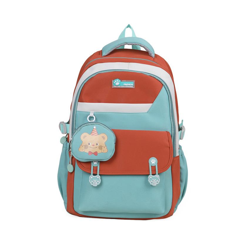 Schoolbag Schoolbag Female Ins Cute Junior High School Students Versatile Contrasting Color Backpack Simple Small Fresh Large Capacity Backpack