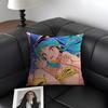 UUrusei YatsuraA Anime Cushion Cover Natural Linen Organic Fabric DoubleSided Printing Sofa Home Decor Gift Pillow Case
