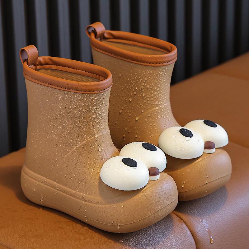 New Hot-Selling Cute Big Eyes Rain Boots for Children - Waterproof, One-Piece Design for All Seasons