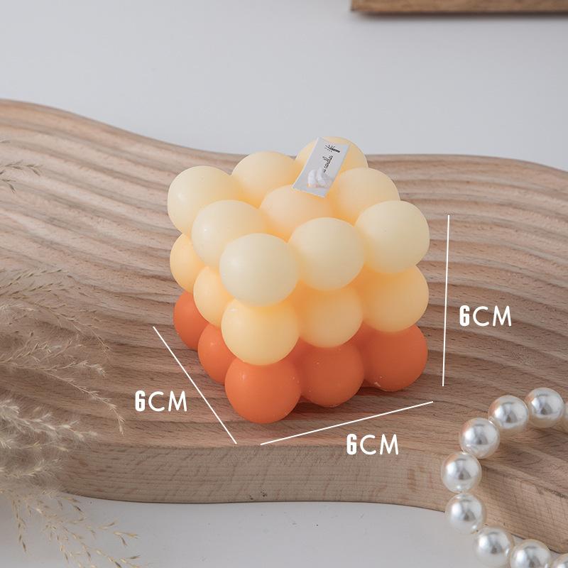 Macaron Color Bubble Rubik's Cube Aromatherapy Candle Creative Aromatherapy Souvenir Shape Candle Ornament