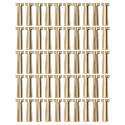 50 Pcs 5mm Battery Connector Plug 5mm Brass High Hardness RC Battery ESC Motor Connector
