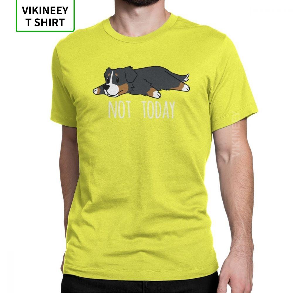Unisexs Funny Not Today Bernese Mountain Dog Tshirts Vintage Crewneck Short Sleeve Clothes 100 Cotton Tees Original T Shirt