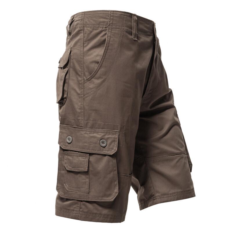 Men's Summer Multi-Pocket Cargo Bermuda Shorts - Casual, Lightweight Mid-Length