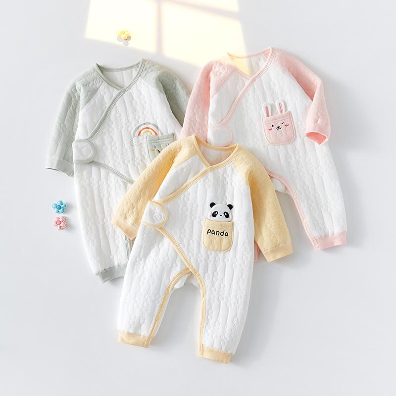 Thickened Cotton Padded Jumpsuit: Warm Winter Romper for Baby Boys & Girls