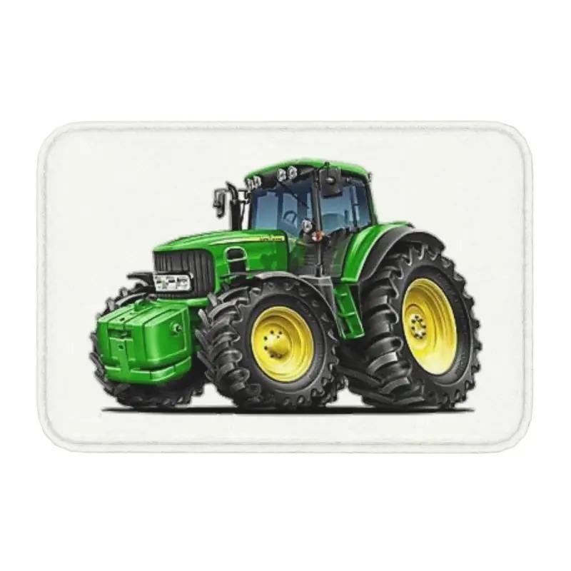 Funny Tractor Design Doormat Non-Slip Backing for Kitchen Bathroom Balcony Entryway Rug Carpet Floor Mat Decor