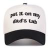 Unisex Put It On My Dad's Tab Letter Embroidery Baseball Caps Outdoor Adjustable Spring and Autumn Casual Sunscreen Hat