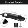 AEE2-Mini Hot Air Gun Dual Speed Temperature Adjustment Fast Hot Air Gun Handmade Soft Clay Drying Shaping EU Plug