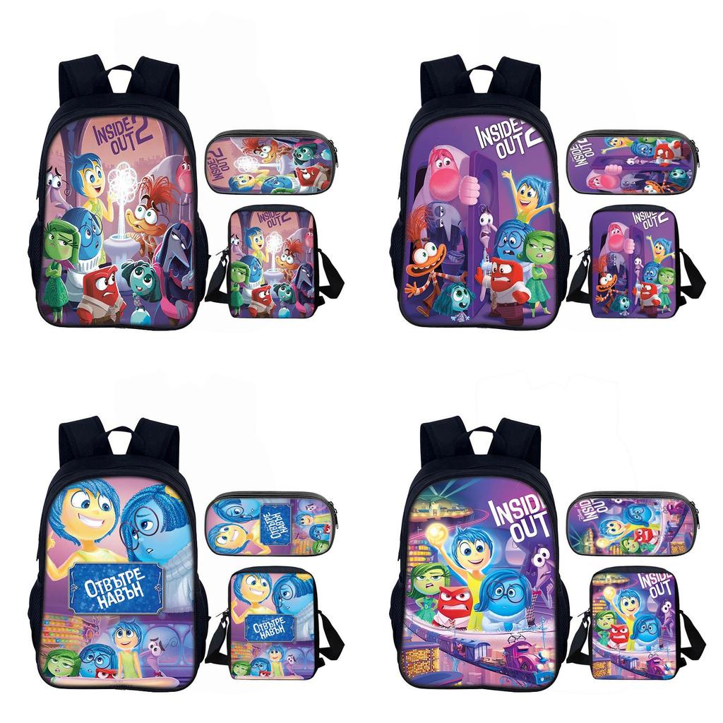 Inside Out 16inch School Backpack Set With Polyester Material For Kids And Teens