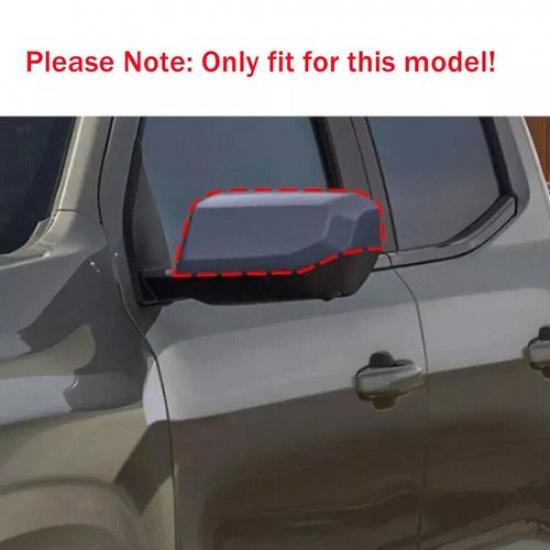 For Chevrolet Colorado ~2024 ABS Gloss Black Side Door Mirror Cover Trim Cap