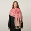 NEW Winter Women Bufanda Jacquard Scarf Printed coquette fashion Silky Long Shawl Ethnic Fringed Travel Scarves