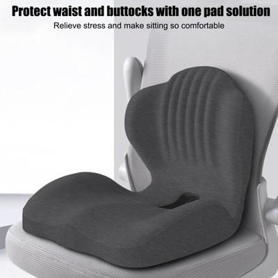 Yousheng Ergonomic Seat Cushion with Lumbar Support, Breathable Office Chair Cushion for Back & Butt, High-Density Memory Foam Seat Pad for Car