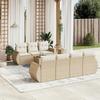 VidaXL Salon de Jardin avec Coussins 8 pcs, Canapés de Terrasse, Ensemble de Meubles de Patio, Mobilier d'Extérieur, Beige 3257241