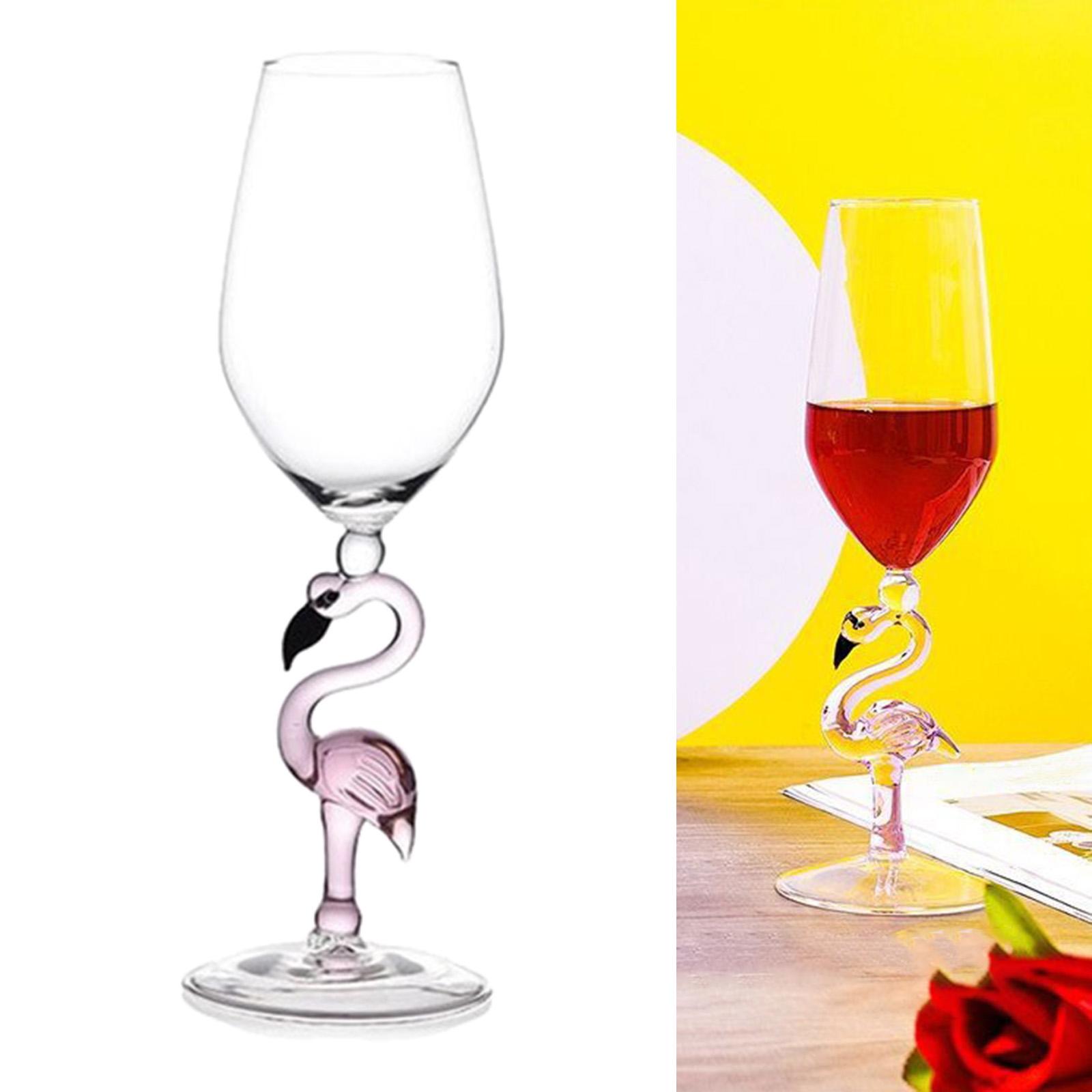 

Pink Flamingo Cocktail Glass Crystal Champagne Wine Cup Martini Goblet for Weddings Celebration Thanksgiving Parties Lover