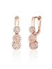 14K GF Round Stone Drop One-Touch Earrings C24EGF206