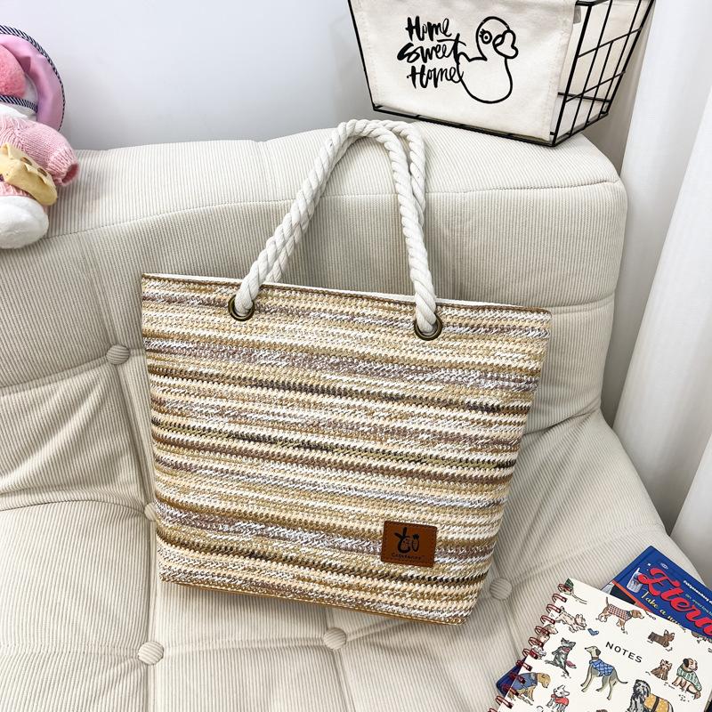 Fashionable Single-shoulder Bag Hand-held Tote Women's Bag Laid-back Style Beach Backpack