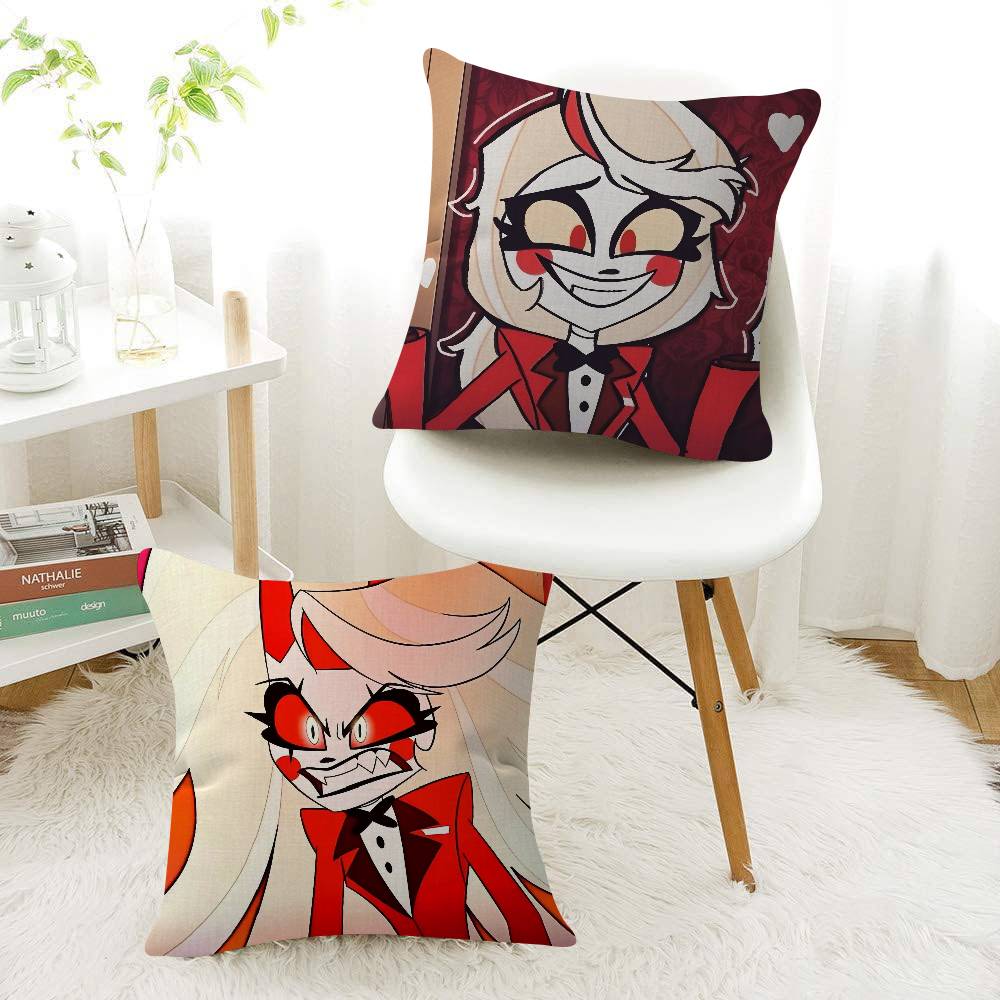 Anime H-Hazbin H-Hotel Kissenbezug Auto Überwurfskissenbezug für Sofa Auto Weihnachtsgeschenk