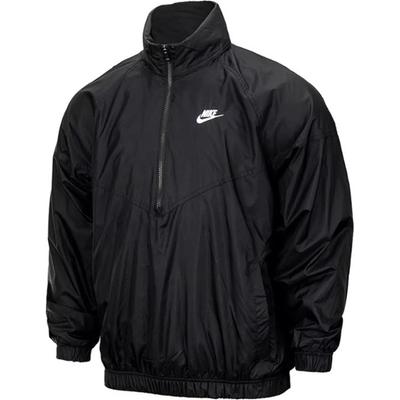 Logo Print Stand Collar Zip-Up Long Sleeve Jacket Men Outerwear Black DQ4911-010