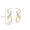 1 Pair of Trendy Stylish Golden Dangle Earrings Big Circle Design Match Retro Daily Outfits Party Accessories Fashionable Stuff