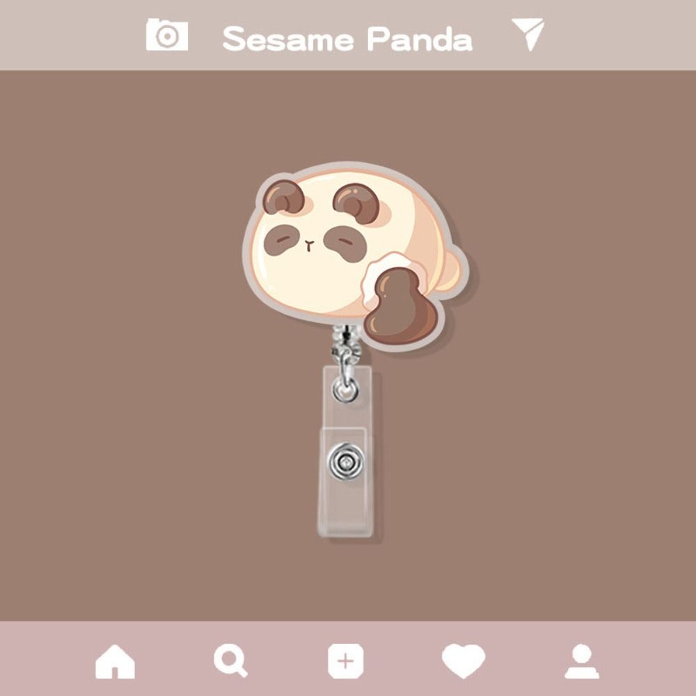 Cartoon Animal Cartoon Retractable Badge Reel Dumplings Cute Bunny ID Holder  Hospital Supplies