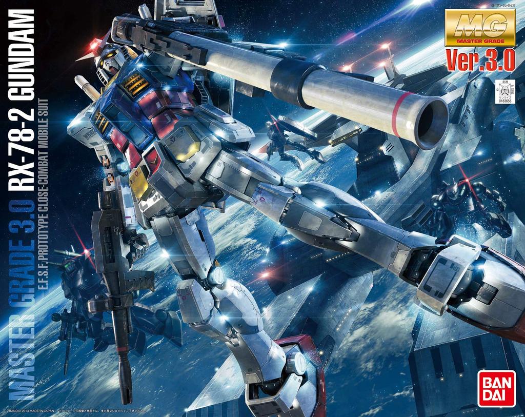 BANDAI SPIRITS MG Mobile Suit Gundam Gundam Scale Plastic Model RX-78-2 Ver.3.0 1/100 Pre-Colored